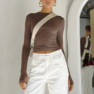 Utility Long Sleeve Crop Top (NWT)
